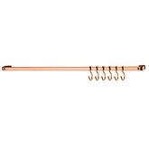 Barra De Cozinha 30 Cm Porta Utensílios 6 Ganchos Rose Gold - Ela Decora